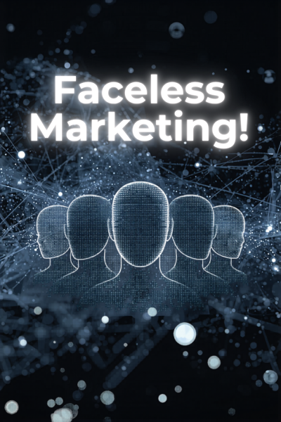 Faceless Marketing Image with Neon Text